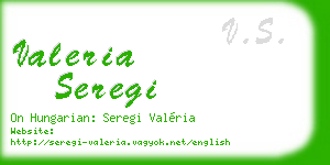 valeria seregi business card
