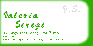 valeria seregi business card